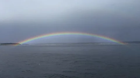 Rainbow on the sea Stock Footage 41648900