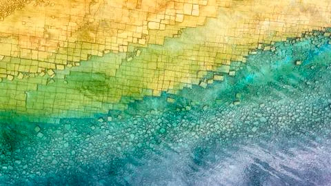 Rainbow Sea Shore Stock Photos