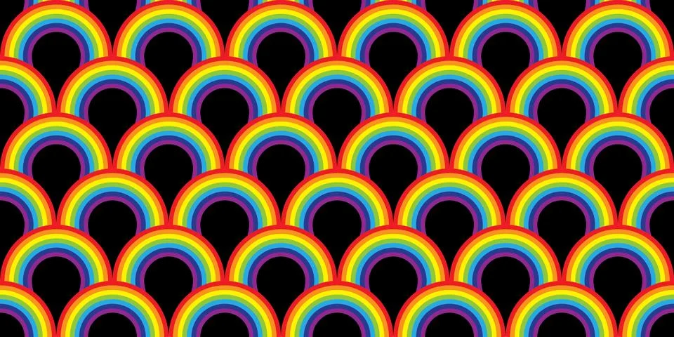 Rainbow Seamless Abstract Pattern Vector Illustration Background Stock Illustration