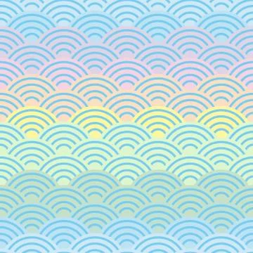 Rainbow seamless pattern abstract scales simple Spring Nature background with Illustrazione stock