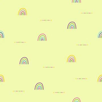 Rainbow seamless pattern background Illustrazione stock