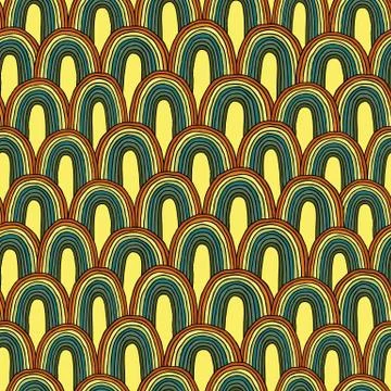 Rainbow seamless pattern Stock Illustration
