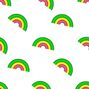 Rainbow seamless repeat pattern. background illustration Stock-Illustration