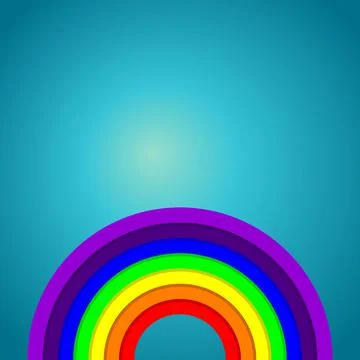 Rainbow shaped Stock Illustration