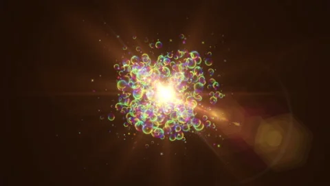 Rainbow shine bubble particle loop animation Видео 148723612