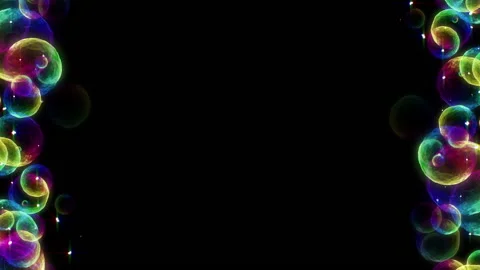 Rainbow shine bubble particle loop animation Stock Footage 148723772