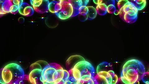 Rainbow shine bubble particle loop animation Stock Footage 148723776