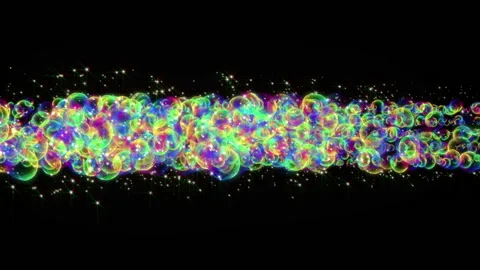 Rainbow shine bubble particle loop animation Stock Footage 148724079