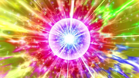 Rainbow shine glow light tunnel loop background Stock Footage 146166898