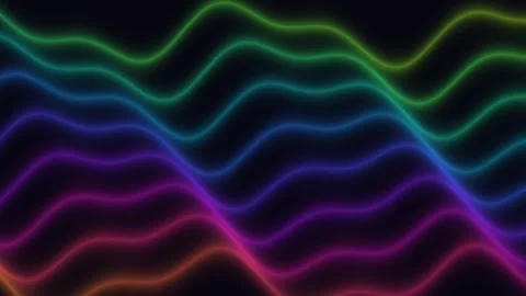 Rainbow silk wave background in seamless loop for live Stock Footage 341544984