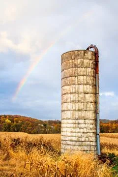 Rainbow Silo Stock Photos