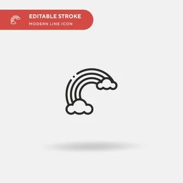 Rainbow Simple vector icon. Illustration symbol design template for web mobil Stock Illustration