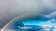 Rainbow In The Sky After The Rain, Time-Lapse Stock Footage