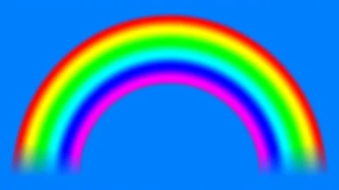 Rainbow on sky with alpha matte shifting down, seamless loop 스톡 동영상 79360813