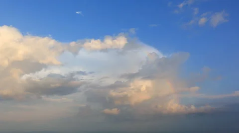 Rainbow In Sky Stock Footage 52237711