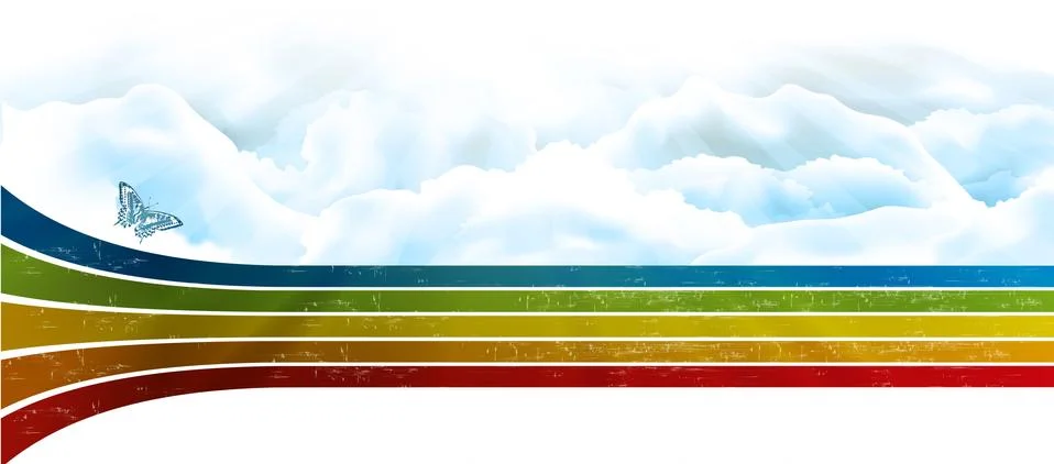Rainbow sky Stock Illustration