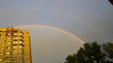 The rainbow in the sky Stock Photos