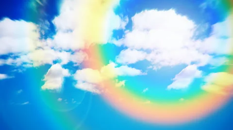 Rainbow sky (seamless loop) Stock Footage 48923965