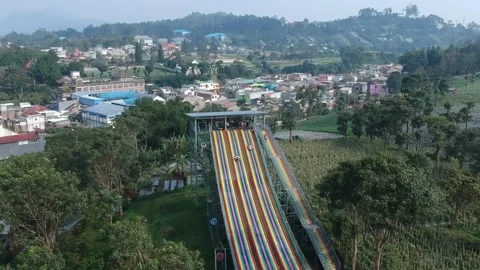 Rainbow slide Video stock 239968577