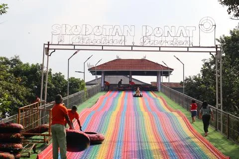 Rainbow slide Stock Photos