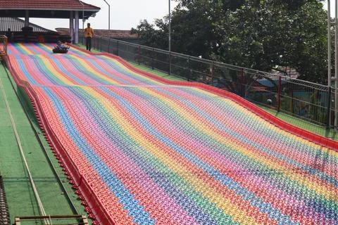Rainbow slide Stock Photos