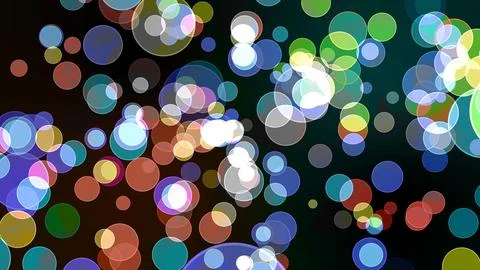 Rainbow small bubble divine dimension bokeh blur absract dark isolated Stock Illustration