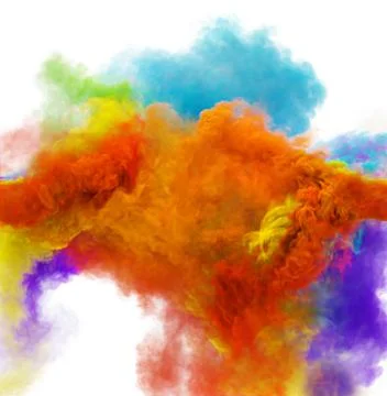 Rainbow smoke abstract texture for background Stock Illustration