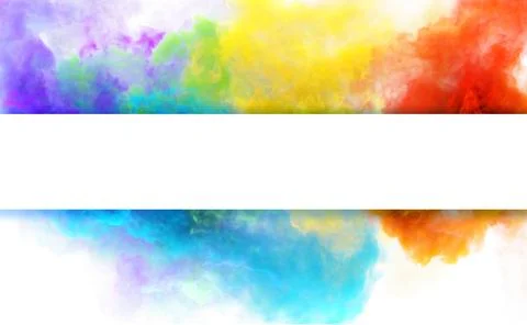 Rainbow smoke clouds abstract heaven texture for background Ilustração Stock