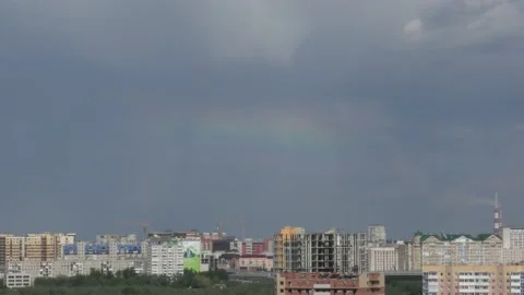 Rainbow in the smoke Video stock 130649664