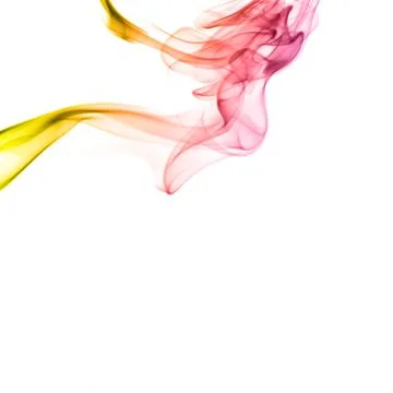 Rainbow smoke isolated on white background Stock Illustration