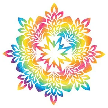 Rainbow snowflake Stock Illustration
