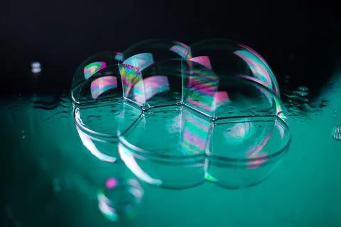 Rainbow soap bubbles 12 Stock Photos