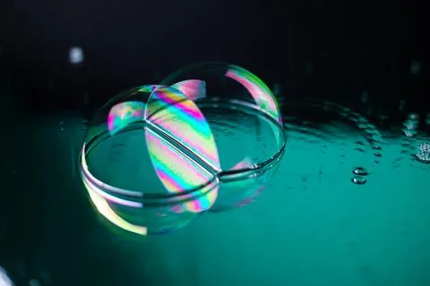 Rainbow soap bubbles 13 Stock Photos