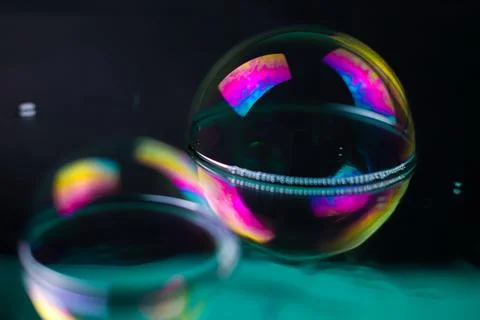 Rainbow soap bubbles 16 Stock Photos