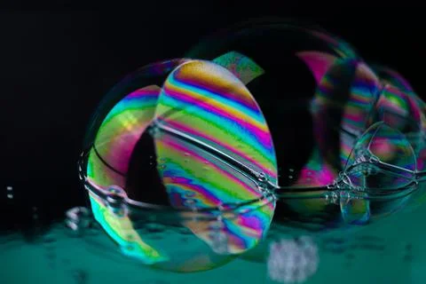 Rainbow soap bubbles 6 Foto stock