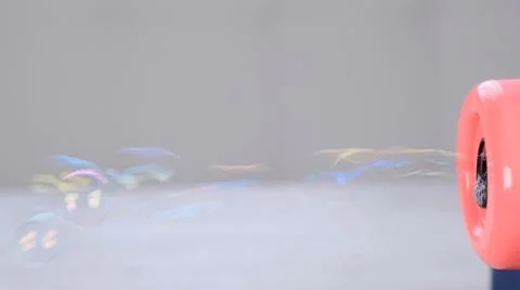 Rainbow soap bubbles on a white background. Relaxation and imagination concept Stock Photos