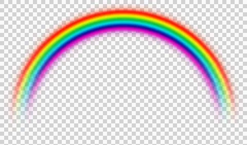Rainbow Soft Glowing Arc Isolated Stock Illustration