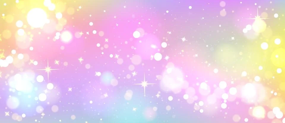 Rainbow soft gradient background with glitter Stock Illustration