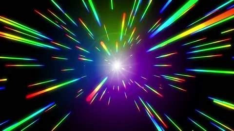 Rainbow Space Warp tunnel Stock Footage 144725306