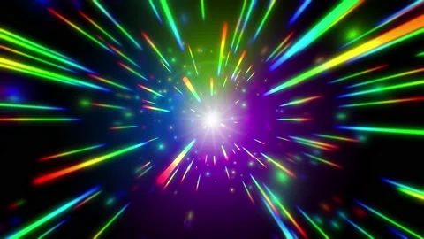Rainbow Space warp tunnel Stock Footage 144725318