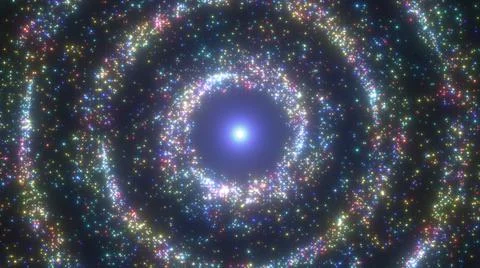 Rainbow Sparkle Light Dust Shining Star Particle Circle Ring Glitter Illustrazione stock