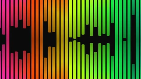 Rainbow Spectrum Audio Visualizer Music Background Video stock 328566127