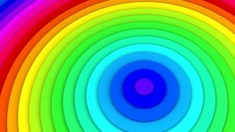 Rainbow spectrum concentric lines 3D animation seamless loop 4k UHD (3840x2160) Stock Footage 71977690