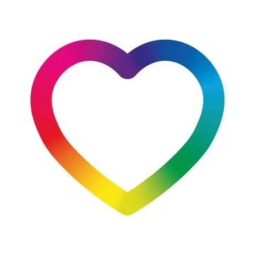 Rainbow spectrum heart Stock Illustration