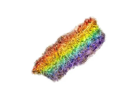 Rainbow spectrum isolated on white background with rough texture effect. Stock Photos