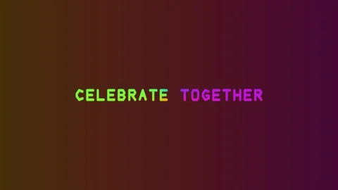 Rainbow Spectrum Message Animation Colorful text animation with a ra Stock Footage 342709762