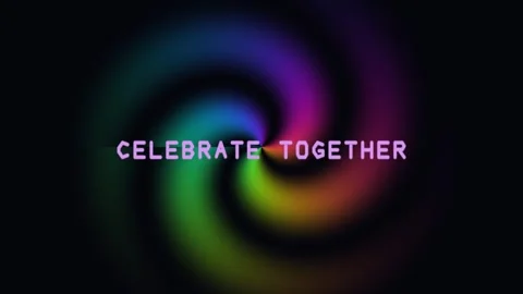 Rainbow spectrum message animation shows colorful swirl effect 動画素材 342711578