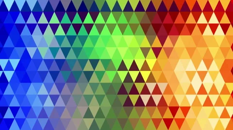 Rainbow spectrum triangles geometric loopable background 4k (4096x2304) Stock Footage