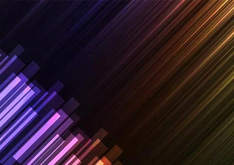Rainbow speed bar overlap in dark background Stock Illustration