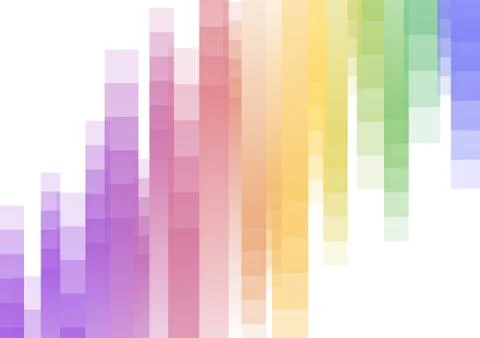 Rainbow speed pixel upside down abstract background Stock Illustration